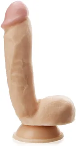 Dorodne dildo na przyssawce realistyczny aksamitny penis - 74014237