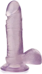 Sprężyste dildo z przyssawką duży penis z jądrami penetrator - 72515396