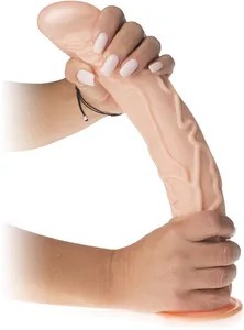 Żylasty penis ponad 34 cm długi penetrator na przyssawce dildo xxl – 74924538