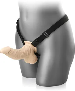 Silikonowa pełna proteza penisa , sztywny, wygięty strap-on - 84783877