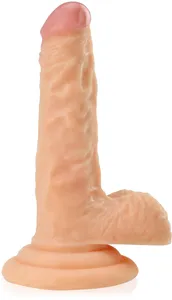 Realistyczne dildo penis z przyssawką dual layer – 77267278